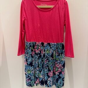 Girls Lilly Pulitzer Long Sleeve Knit Dress Size M (6-7)